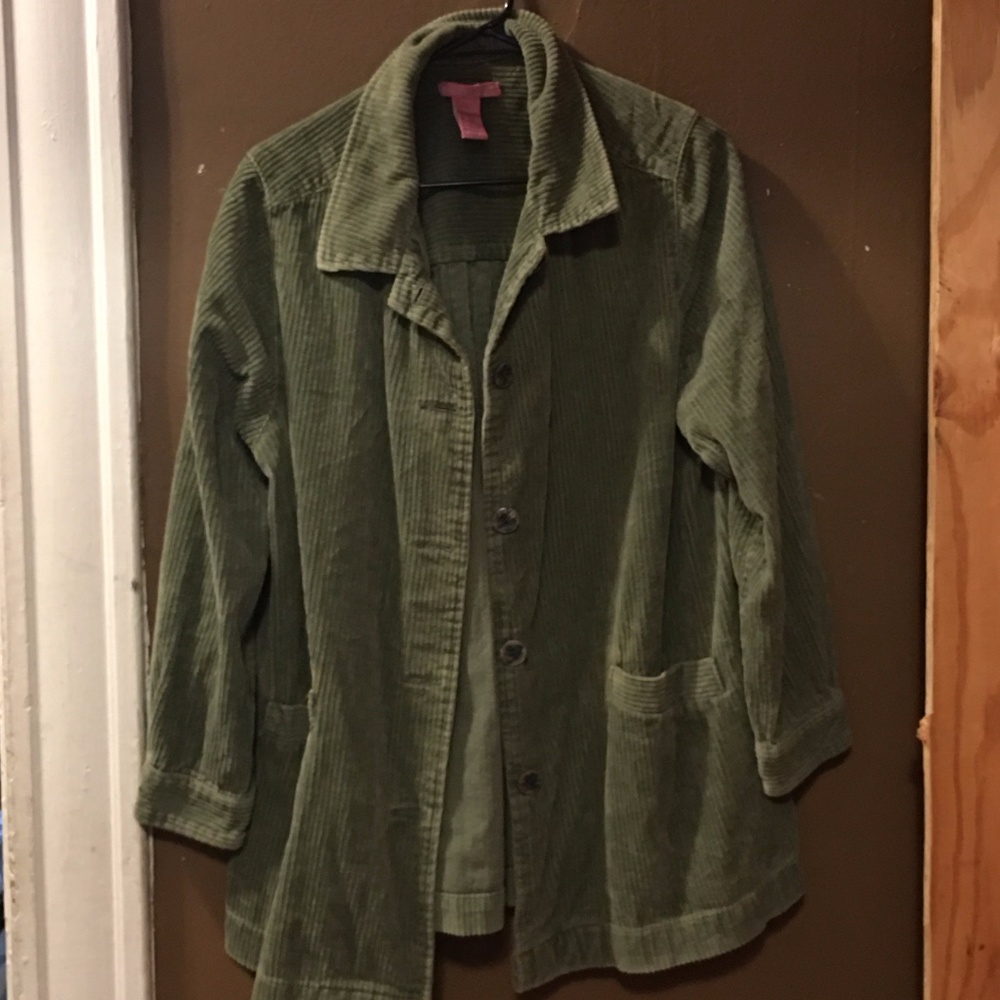 Woman Within Corduroy Button Down Jacket